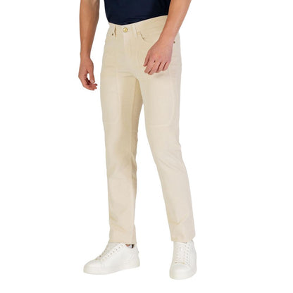 Jeckerson Cream Cotton Skinny Jeans - JOHN Model