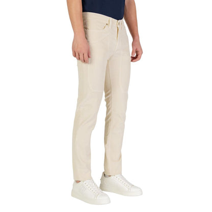 Jeckerson Cream Cotton Skinny Jeans - JOHN Model