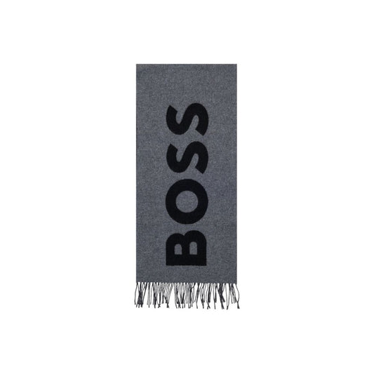 Hugo Boss Gray Wool Scarf - Boss Rikard