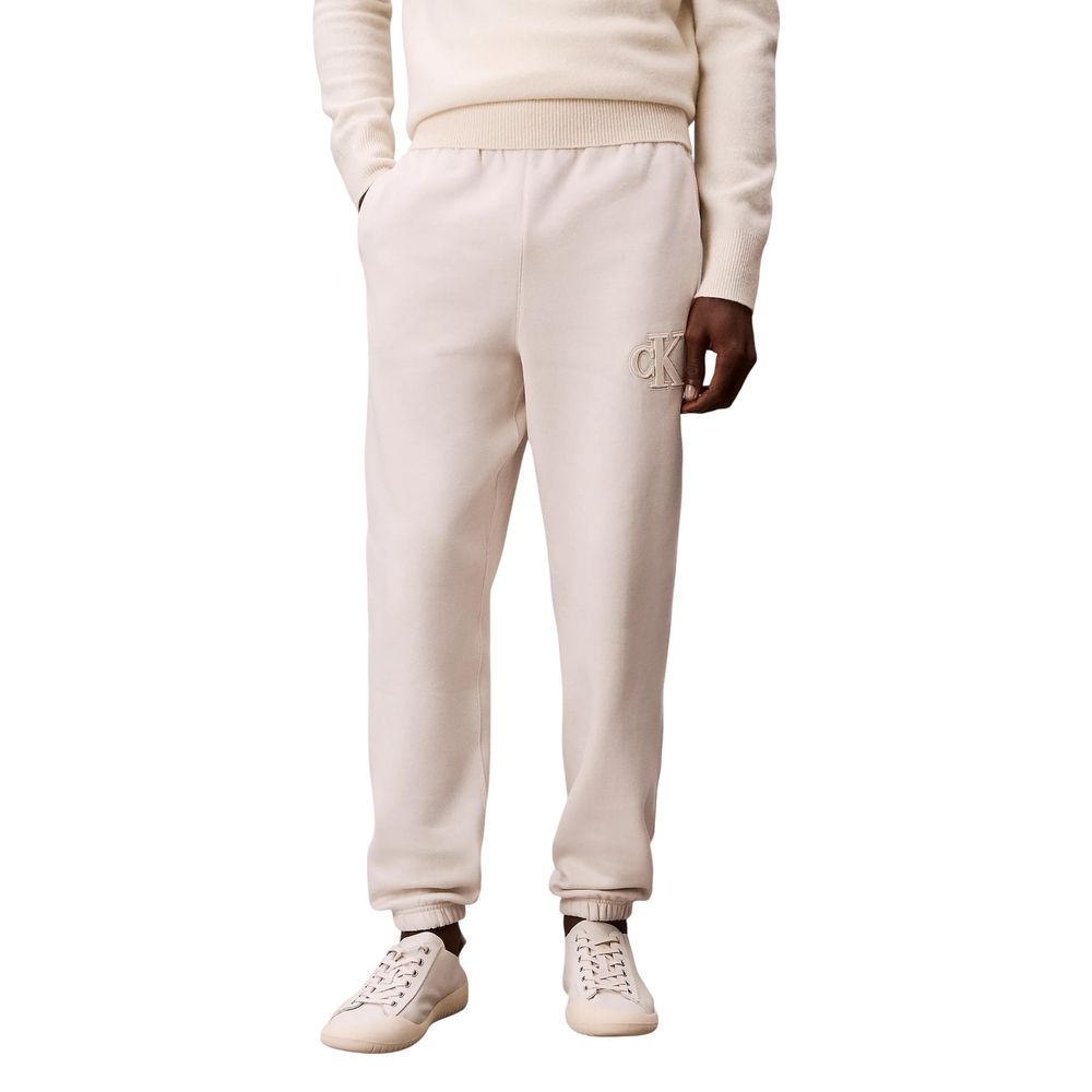 Calvin Klein Jeans Beige Cotton Joggers