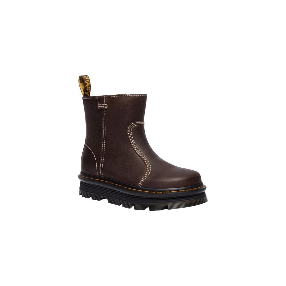Dr. Martens Zebzag Rigger Wyoming Women's Brown Leather Ankle Boots