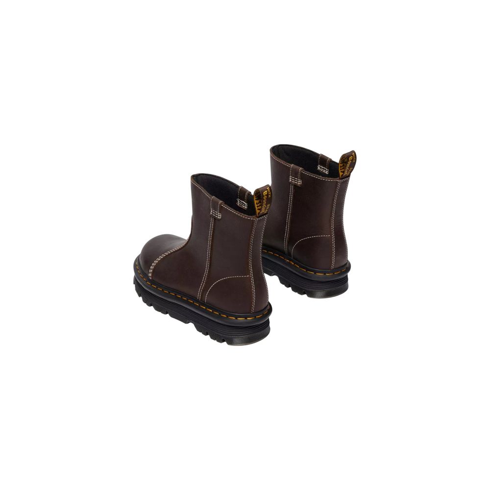 Dr. Martens Zebzag Rigger Wyoming Women's Brown Leather Ankle Boots