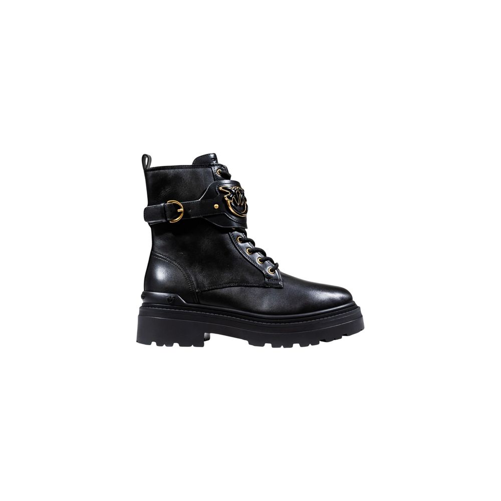PINKO Black Leather Ankle Boots - MIA 07 SD0147P001