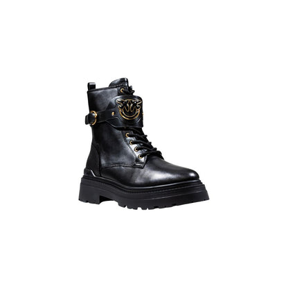 PINKO Black Leather Ankle Boots - MIA 07 SD0147P001