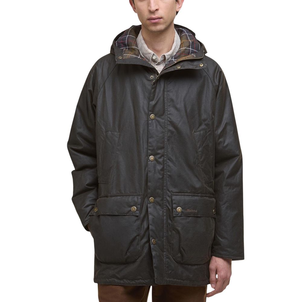 Barbour Green Cotton Parka - BEDALE WAX PARKA MWX2494