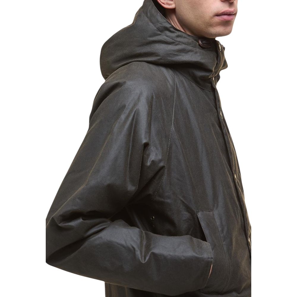 Barbour Green Cotton Parka - BEDALE WAX PARKA MWX2494