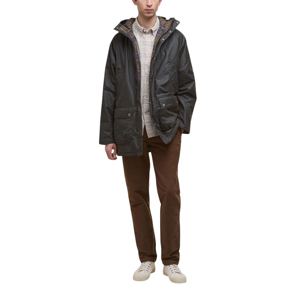 Barbour Green Cotton Parka - BEDALE WAX PARKA MWX2494