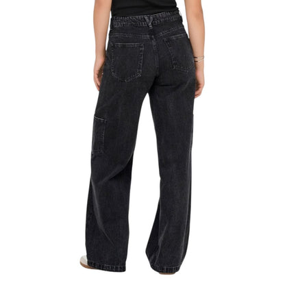 Only Onlkira Reg Wide Cargo Dnm Mae 15352422 Women’s Wide-Leg Jeans