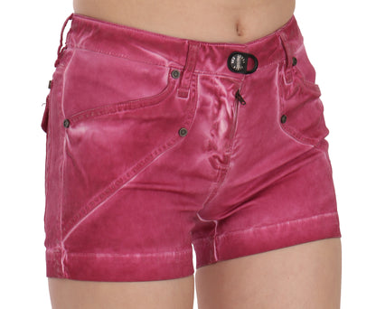  - Chic Pink Washed Denim Shorts