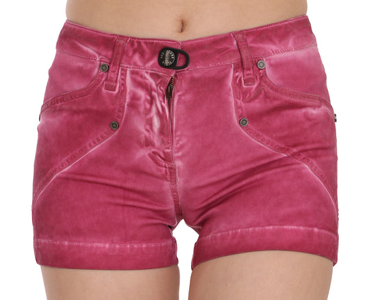  - Chic Pink Washed Denim Shorts