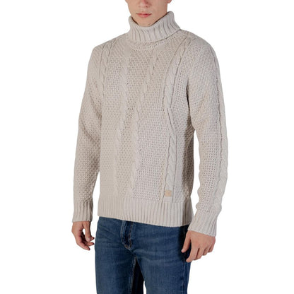 Gianni Lupo Gray Marabou Turtleneck Sweater