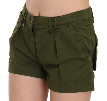  - Emerald Mid Waist Cotton Shorts