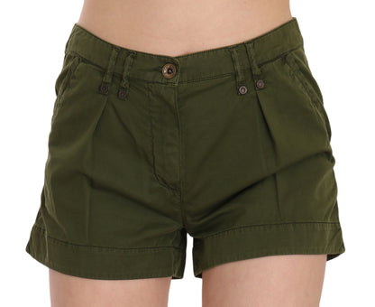  - Emerald Mid Waist Cotton Shorts