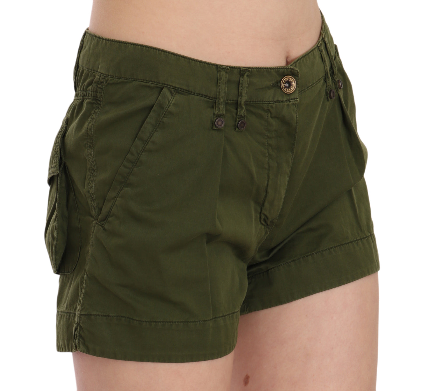  - Emerald Mid Waist Cotton Shorts