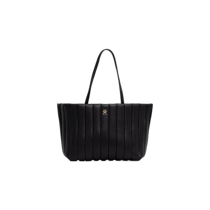 Tommy Hilfiger TH GRACE TOTE AW0AW17670 Black Polyethylene Handbag