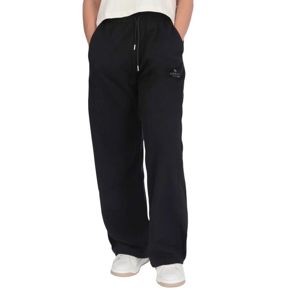 County of Milan Black Cotton Joggers