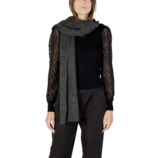Only ONLAURORA STRUCTURED KNIT SCARF CC 15349820 - Gray Recycled Polyester Scarf