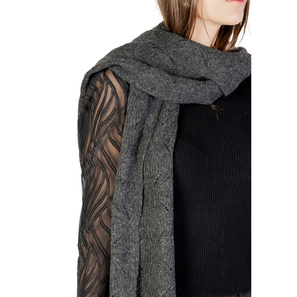Only ONLAURORA STRUCTURED KNIT SCARF CC 15349820 - Gray Recycled Polyester Scarf
