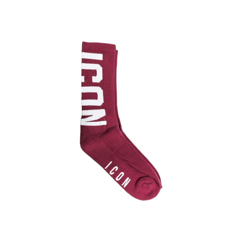 Icon Bordeaux Cotton Socks - Stylish Comfort for Everyday Wear
