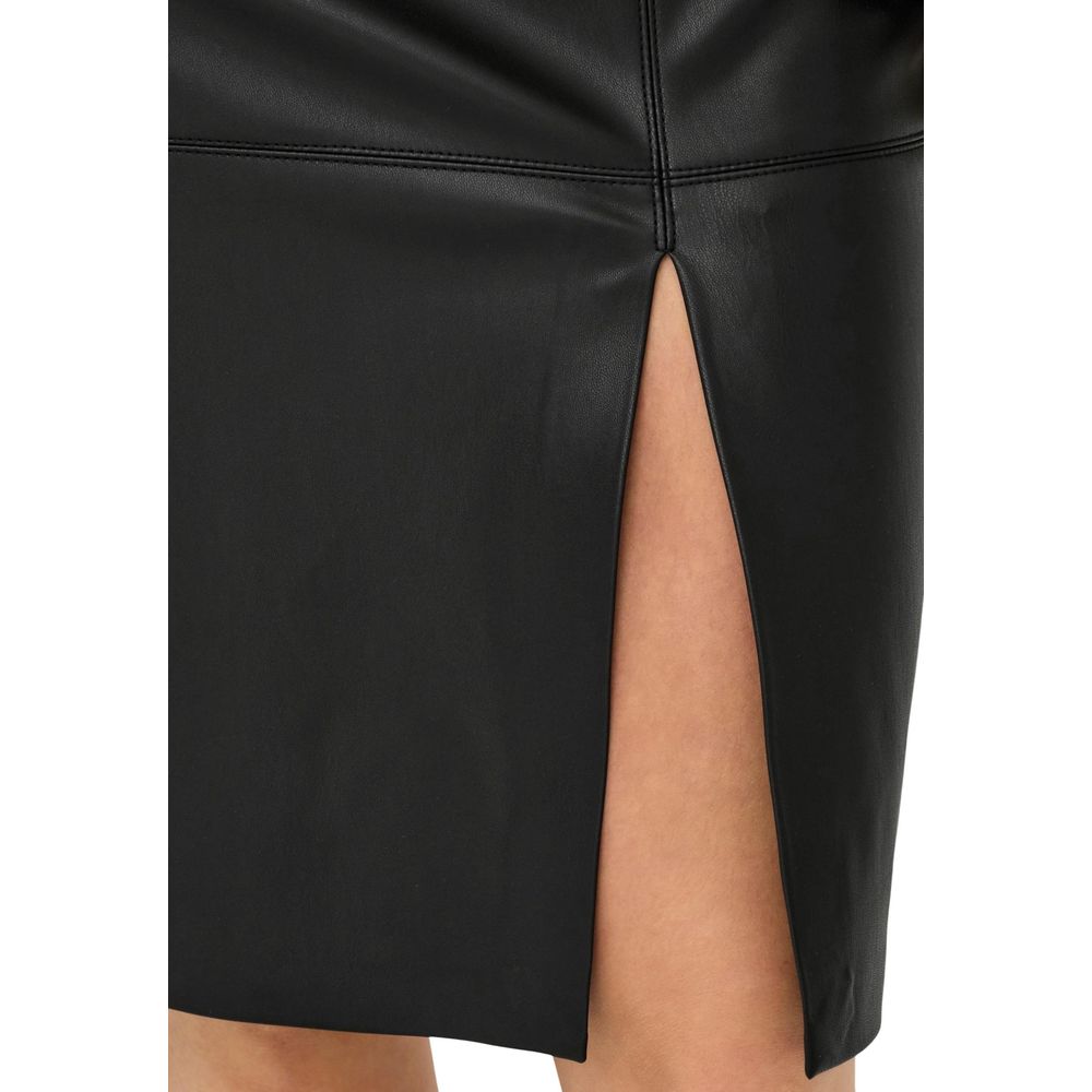 ONLOLINE FAUX LEATHER SKIRT OTW NOOS 15315998 - Black Polyester Long Skirt