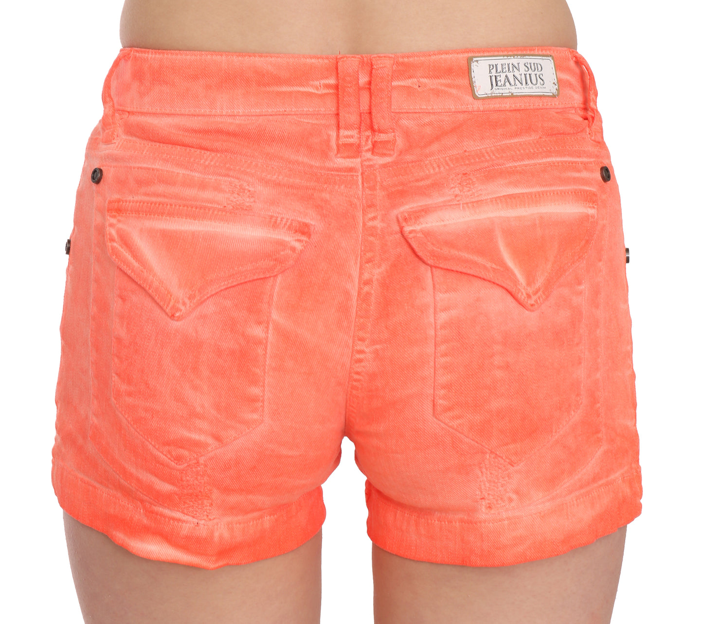  - Chic Orange Mid Waist Mini Shorts