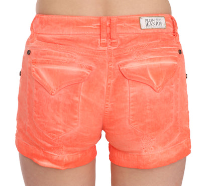  - Chic Orange Mid Waist Mini Shorts