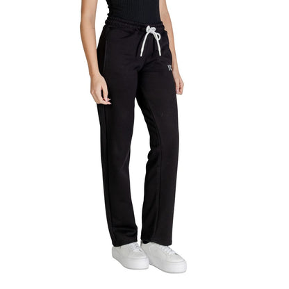 Icon Black Cotton Joggers for Women
