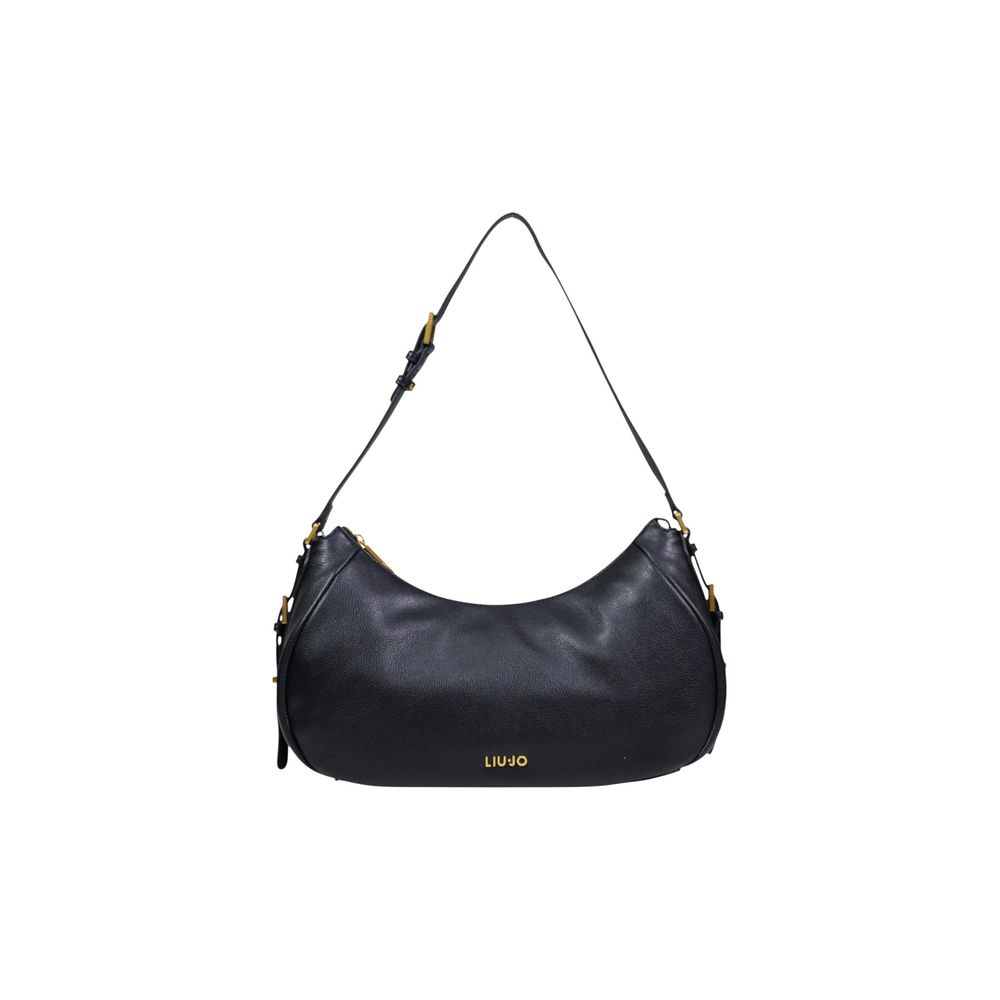 Liu Jo Black Mantua Faux Leather Hobo Bag