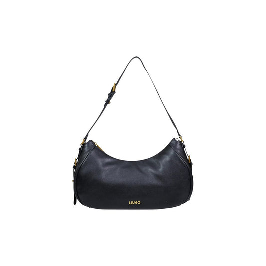 Liu Jo Black Mantua Faux Leather Hobo Bag