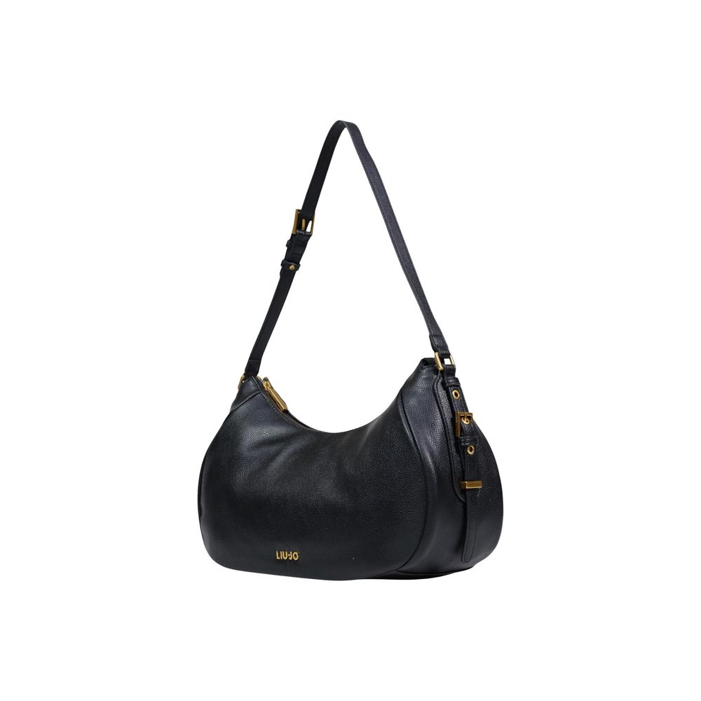 Liu Jo Black Mantua Faux Leather Hobo Bag