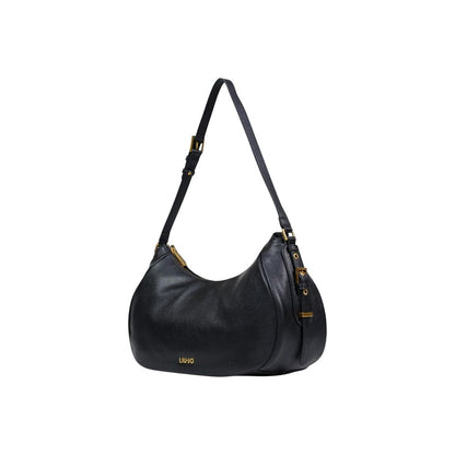 Liu Jo Black Mantua Faux Leather Hobo Bag
