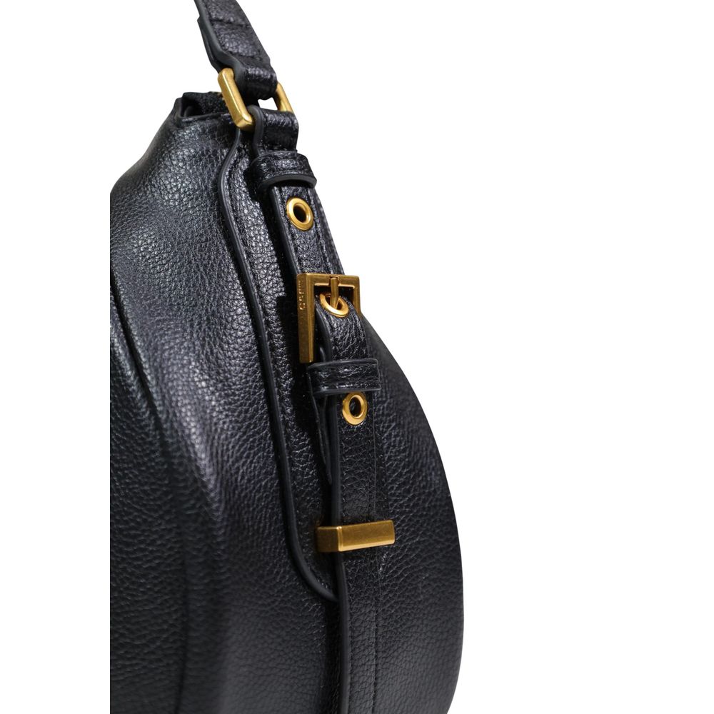 Liu Jo Black Mantua Faux Leather Hobo Bag