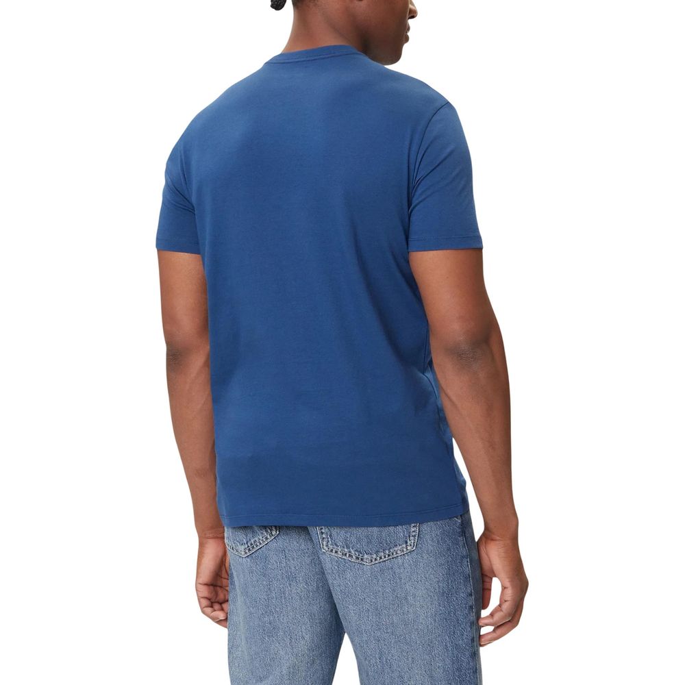 Calvin Klein Jeans SS CENTER MONOGRAM Blue Cotton T-Shirt