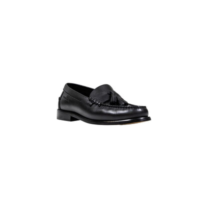 Tommy Hilfiger Black Leather Slip-On Loafers - HILFIGER TASSEL LTH FM0FM05494