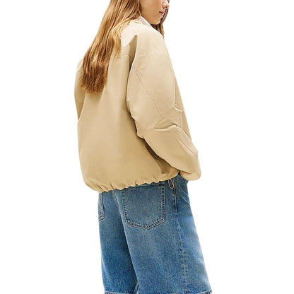 Tommy Hilfiger Beige Cotton Bomber Jacket
