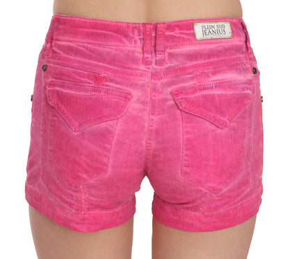  - Chic Pink Mid Waist Mini Shorts