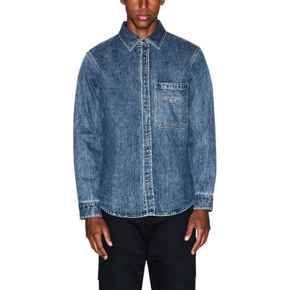 Armani Exchange Blue Denim Shirt for Men