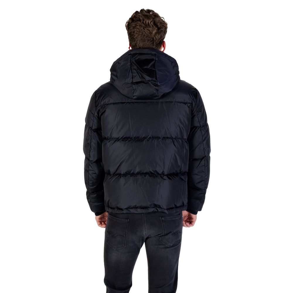 Armani Exchange Blue Polyamide Coat - Men's Puffer Jacket