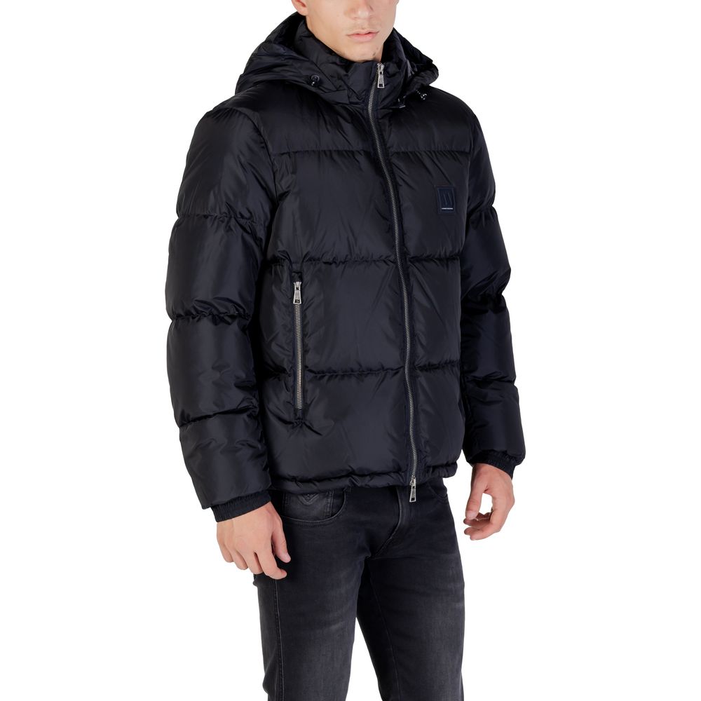 Armani Exchange Blue Polyamide Coat - Men's Puffer Jacket