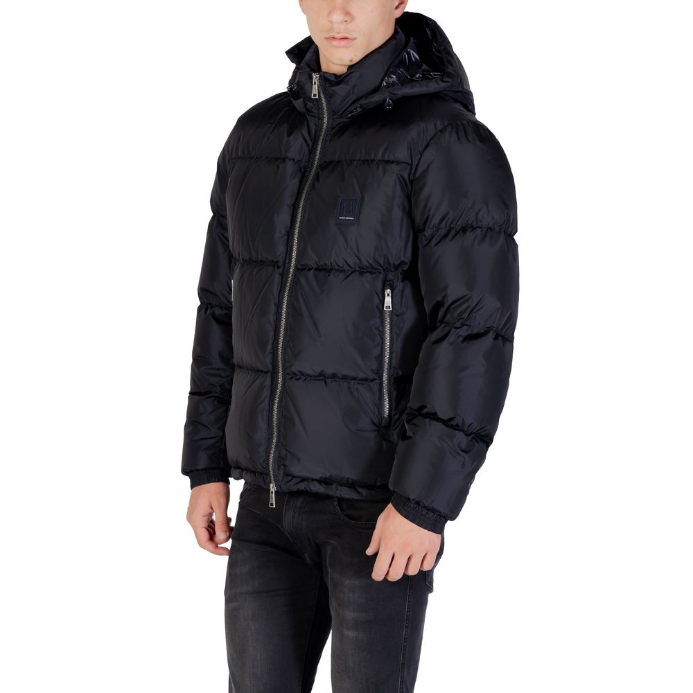 Armani Exchange Blue Polyamide Coat - Men's Puffer Jacket