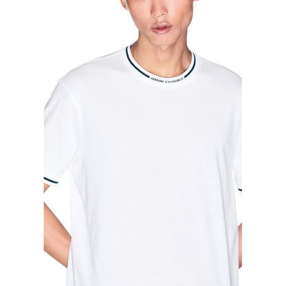 Armani Exchange White Cotton T-Shirt - Effortless Style for Every Occasion
