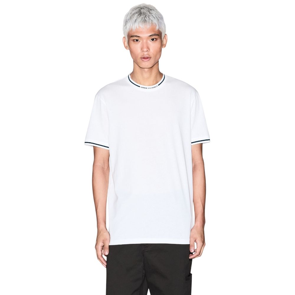 Armani Exchange White Cotton T-Shirt - Effortless Style for Every Occasion