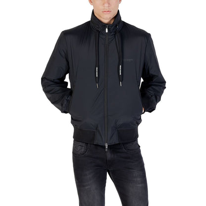 Armani Exchange Black Polyamide Bomber Jacket for Men