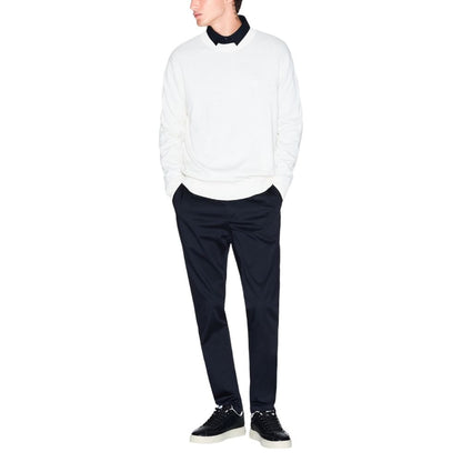 Armani Exchange Cream Viscose Sweatshirt - Effortless Style for Every Occasion