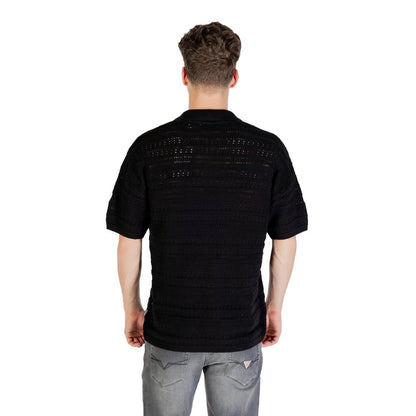 Only & Sons Black Cotton Polo Shirt - ONSGRAYSON DS 5 CHOCHET POLO KNIT NOOS