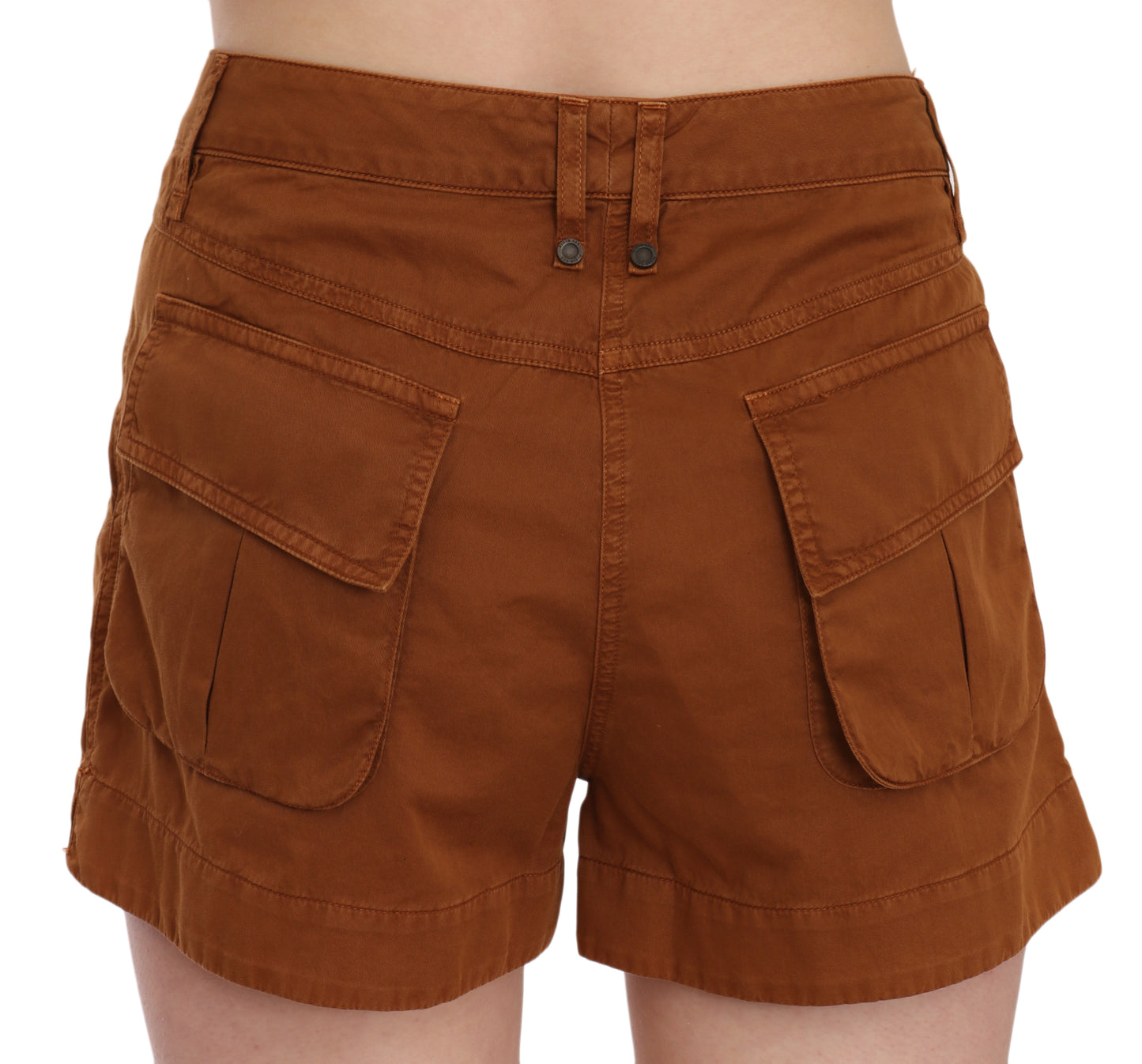  - Chic Brown Mid Waist Mini Shorts