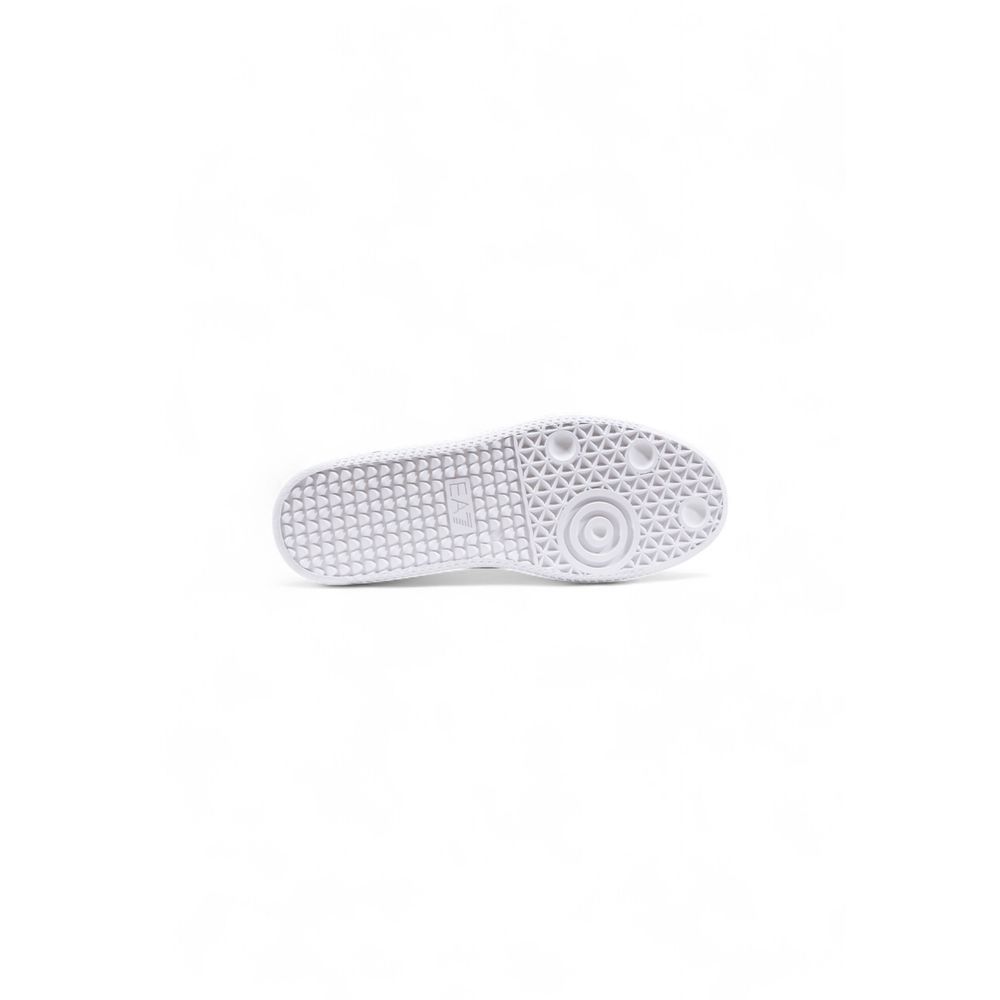 EA7 Emporio Armani Black and White Leather Athletic Sneakers