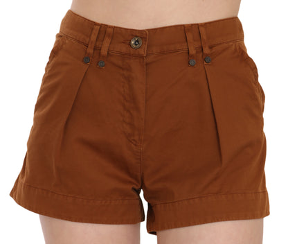  - Chic Brown Mid Waist Mini Shorts