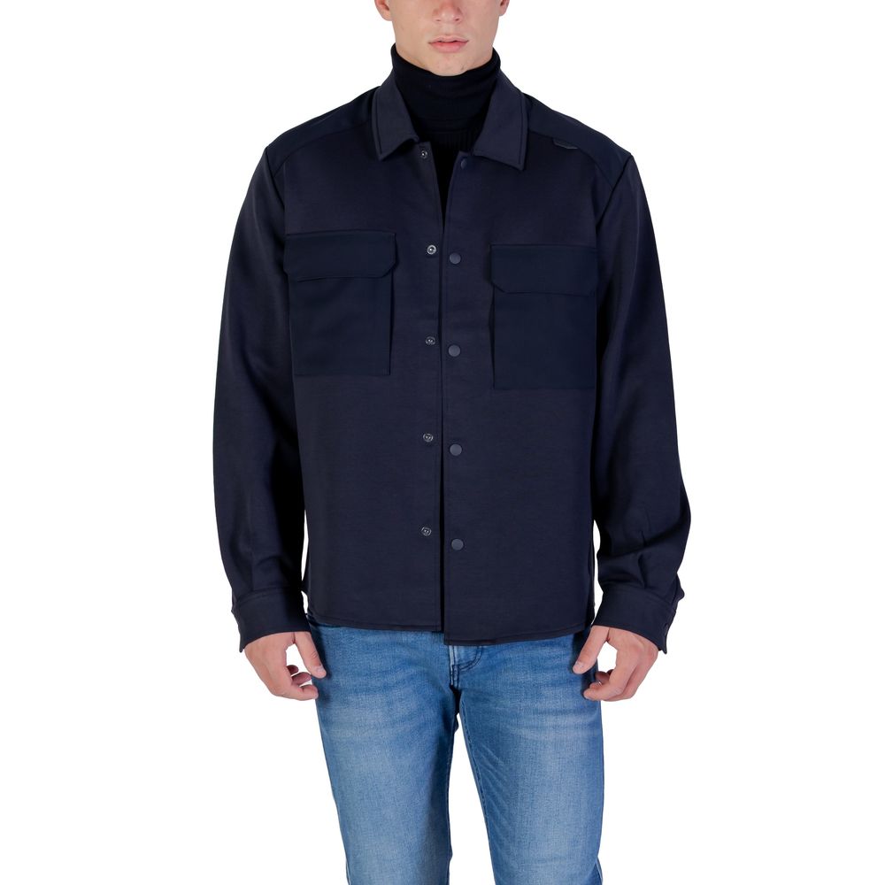 Antony Morato Blue Cotton Shirt - MMSL00771-FA150168