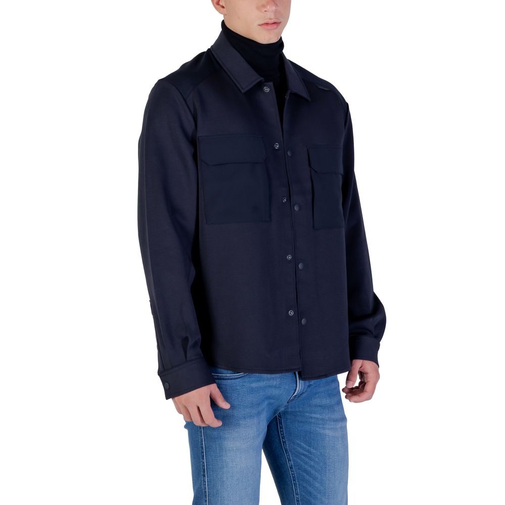 Antony Morato Blue Cotton Shirt - MMSL00771-FA150168